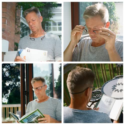 Image of Unisex Reading Glasses | Magnetic open from front | Adjustable Retainer length | Near vision power +1 +1.25 +1.50 +1.75 +2 +2.25 +2.50 +2.75 +3| Foldable| Free size