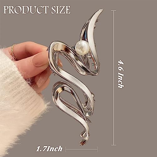 Large Hair Clips for Women BYLife 3 Pack Strong Hold Jaw Clip for Fine Hair Thick Hair Non-slip Hair Claw Clips - Image 2