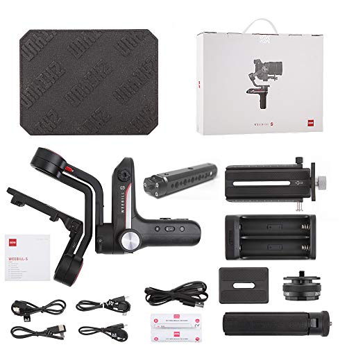 Gimbal Zhiyun Weebill S 3 eixos para câmeras sem espelho e DSLR como Sony A7M3, Motor 300% melhorado
