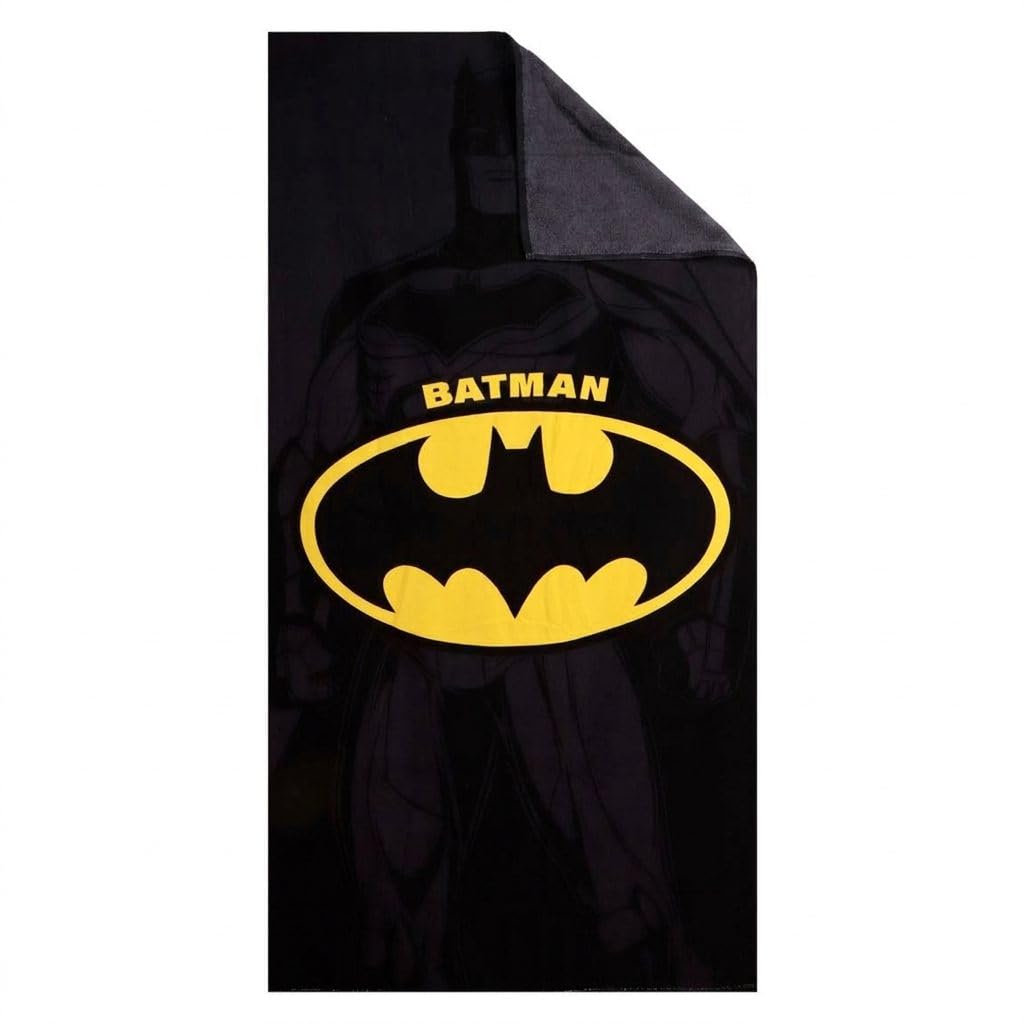 CERDÁ LIFE'S LITTLE MOMENTS Toalla Batman 90 x 180 cm Niño y Niña - Toalla Infantil Batman Suave y Absorbente para Playa, Pisicna y Natación, Toalla Infantil Verano 2-10 Años