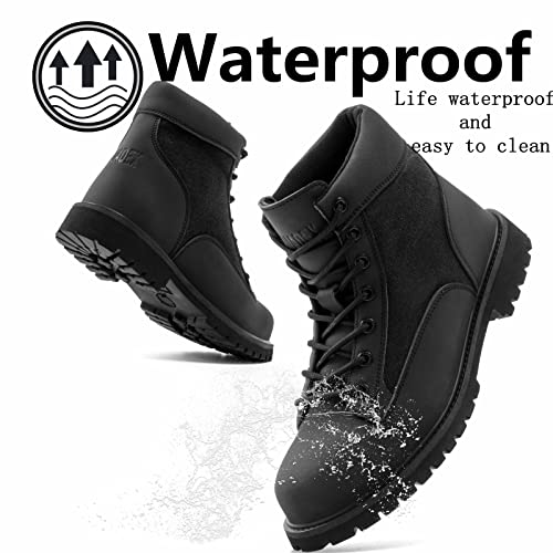SUADEX Steel Toe Boots for Men Women,Heat Resistant Indestructible Work Safety Boot Outdoor Protection Construction Shoes2