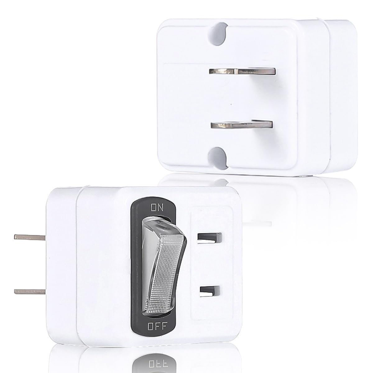 SYCON 2-Prong Adapter Outlet Extender with Night Light,Outlet Splitter with 2 Outlets