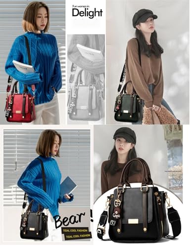 Crossbody Bags for Women Trendy Purse for Ladies Shoulder Sling Tote Handbags Flap Design Vintage Fashion Versatile4