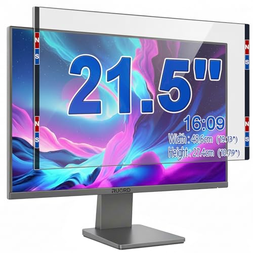 Filtre anti-lumière bleue magnétique 21,5" pour le télétravail sur écran d'ordinateur 16:9