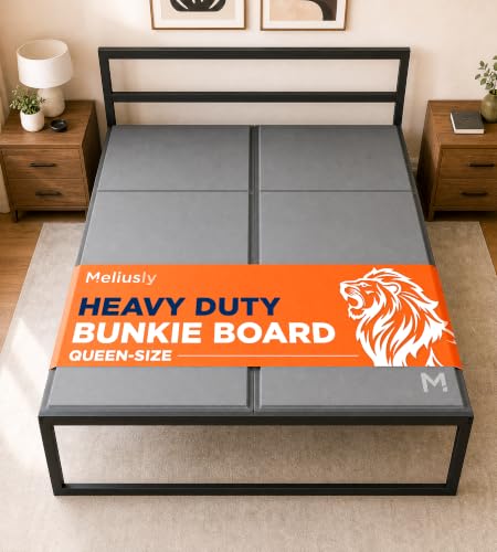 Meliusly Heavy Duty Bunkie Board Queen Size (60x80) - Under Bed...