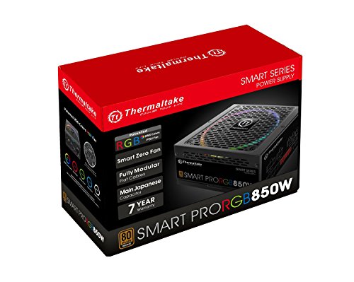 Thermaltake Smart Pro RGB Alimentatore da 850 W, Modular 80+ Bronze, Nero