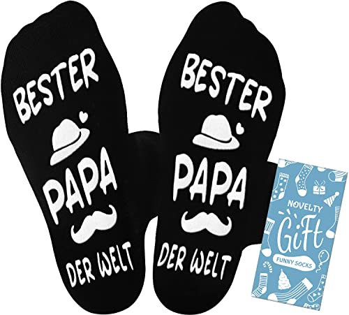 QZOSZ Vatertagsgeschenk für Papa Geschenk Geburtstag Lustige Socken mit...