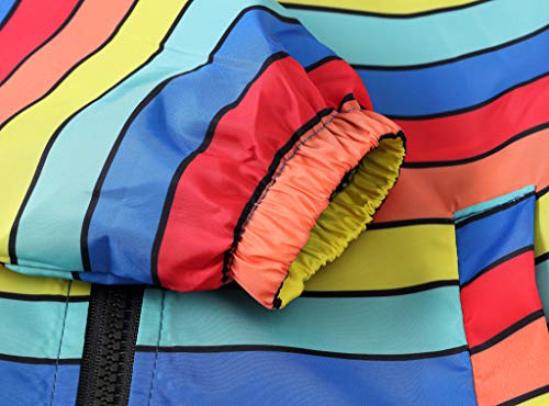 Image of TUIJI Toddler Boys Girls Cartoon Print Zip Jacket Hooded Trench Lightweight Kids Coats Windbreaker Casual Outerwear