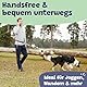 NEUHEIT 100% Handsfree Jogging Hundeleine mit Bauchgurt & Tasche, elastisch, stoßdämpfend, reflektierend, patentierter Einziehmechanismus, Hundeleine zum Joggen (Größe L)