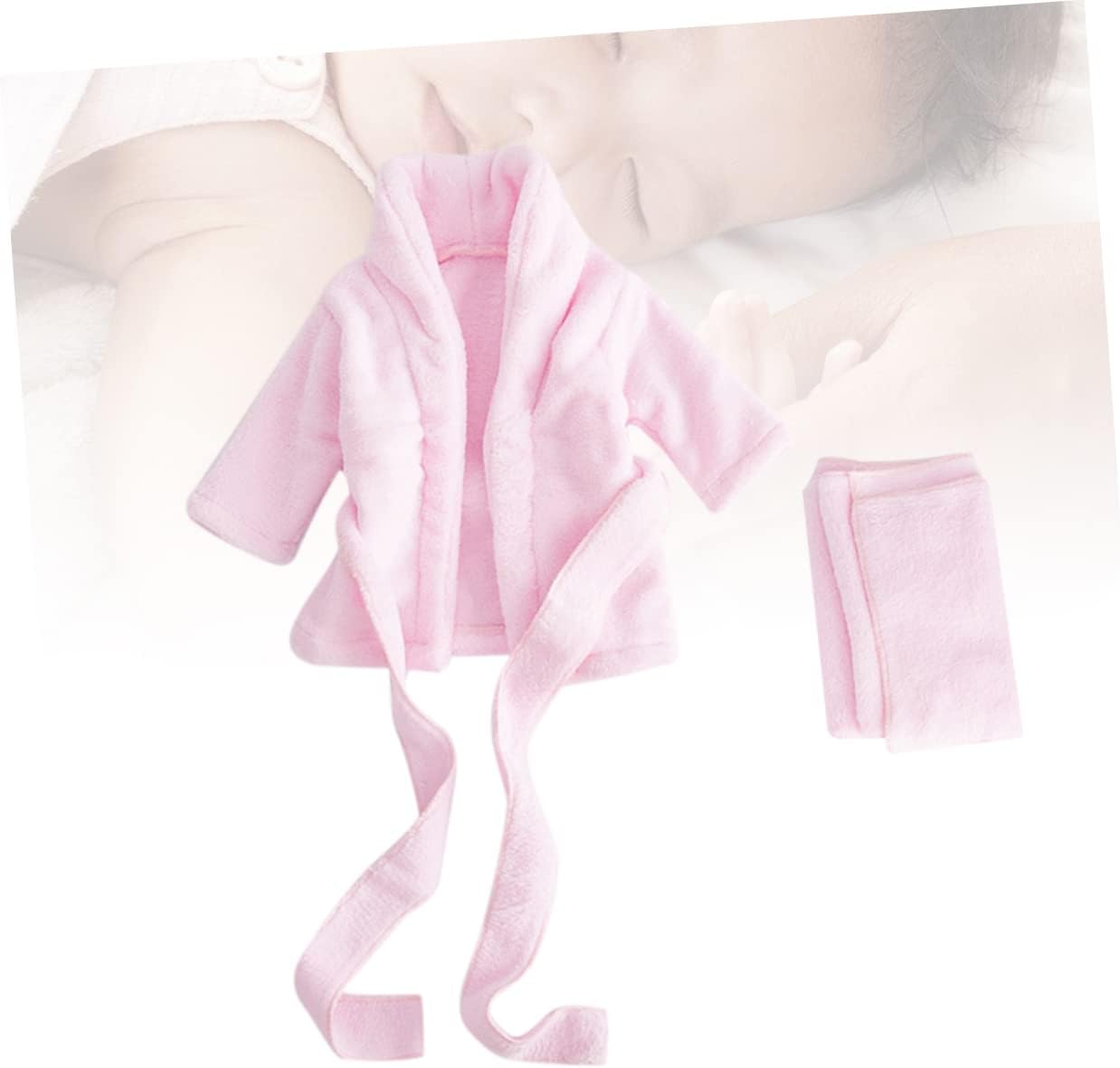 VANZACK Pure Cotton Thickened Bathrobe for Newborns Soft Breathable Bathing Suit for Month Boy Girl Skin Friendly Absorbent Hooded Robe Suitable for Photography