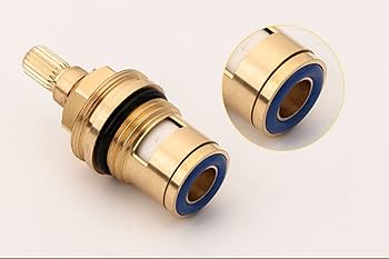 2 Cartucce Per Rubinetto 1/4 Giro Ceramica | Ricambio Valvola Per Doccia E Lavello, Ottone