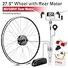 Season 27.5'' E-Bike Kit de Conversion 36V 350W Moteur de Moyeu Arrière à Engrenages sans Balai, adapté pour Roue Libre 6/7/8/9 Vitesses, avec L'écran LCD, Capteur de Pédale #1