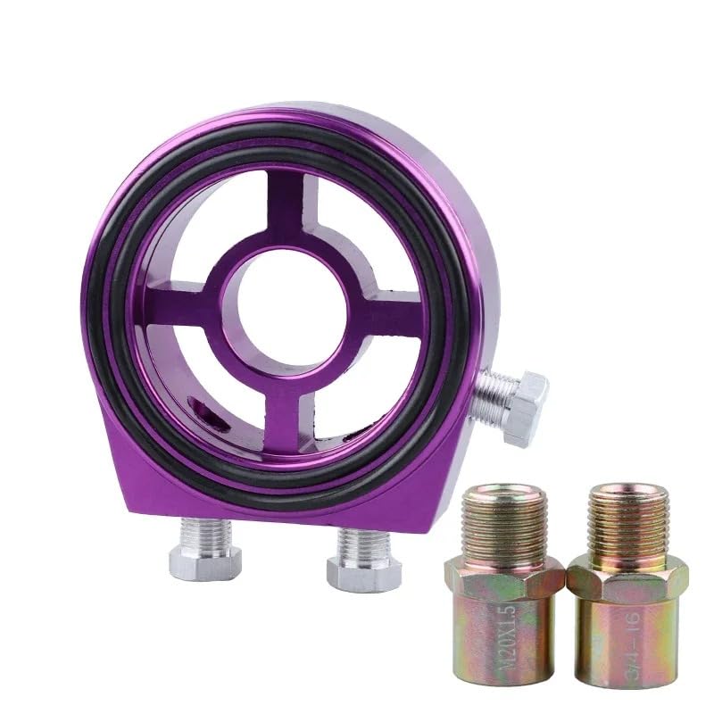 Car Modification Temperature Gauge Base Cake Universal Oil Pressure Gauge Adapter (Blue)