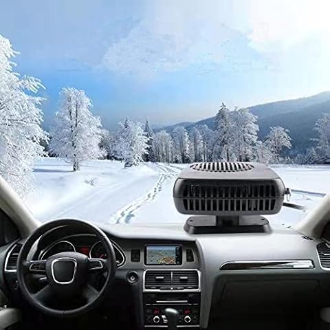 Auto Car Heater Fan,24V 200W 2 in 1 Fast Heating & Cooling Function Defrosting Portable Windshield Defogger and Defroster With Cigarette Lighter Plug Cover