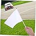 NAMOARLY 20pcs Small White Flags Sticks Referee Flag for Racing Waving Flag Decor Lightweight Flagpoles for Car Racing Fans