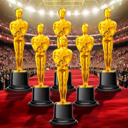 mini plastic trophy award hollywood theme party decorations for contests and parties such as dances golf movies employee appreciation basketball themes small trophies