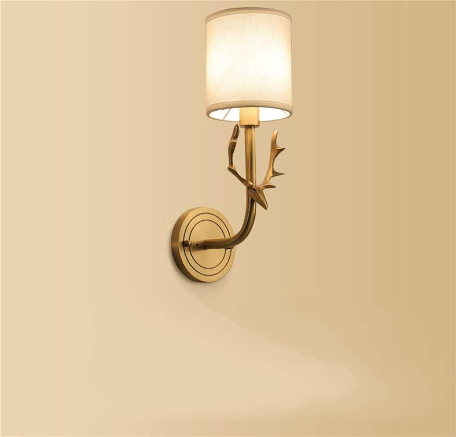 ZTCHSENZT Wall Sconces, Modern Wall Sconce, All-Copper Wall Lamp Bedroom Bedside Lamp European Lamp Modern Simple Corridor Wall Lamp,1 Heads-b