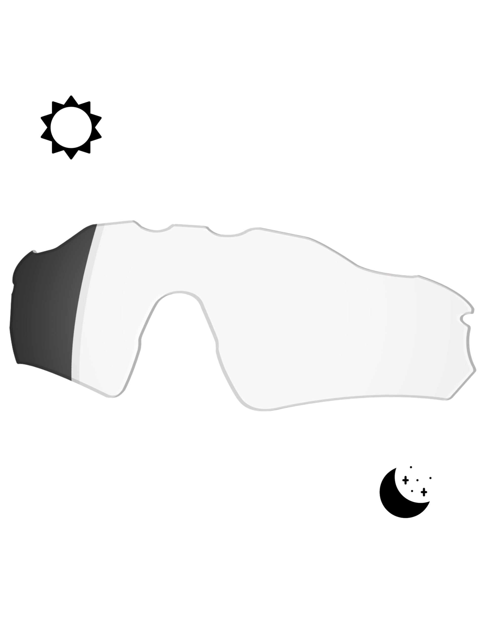 OSharp Lentes de repuesto para gafas de sol Oakley Radar EV Path XS OJ9001, polarizadas HD, espejadas, protección UV