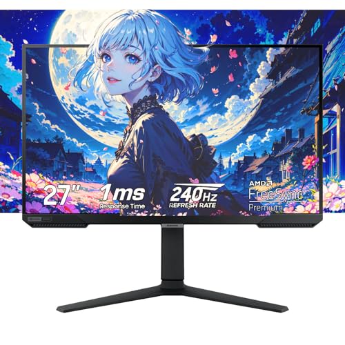 Samsung 27" Odysse FHD Gaming Monitor | 240Hz, 1ms | AMD FreeSync Premium, NVIDIA G-Sync Compatible | HDR 10, 400Nit, IPS Panel | Ultrawide Game View | W/HDMI