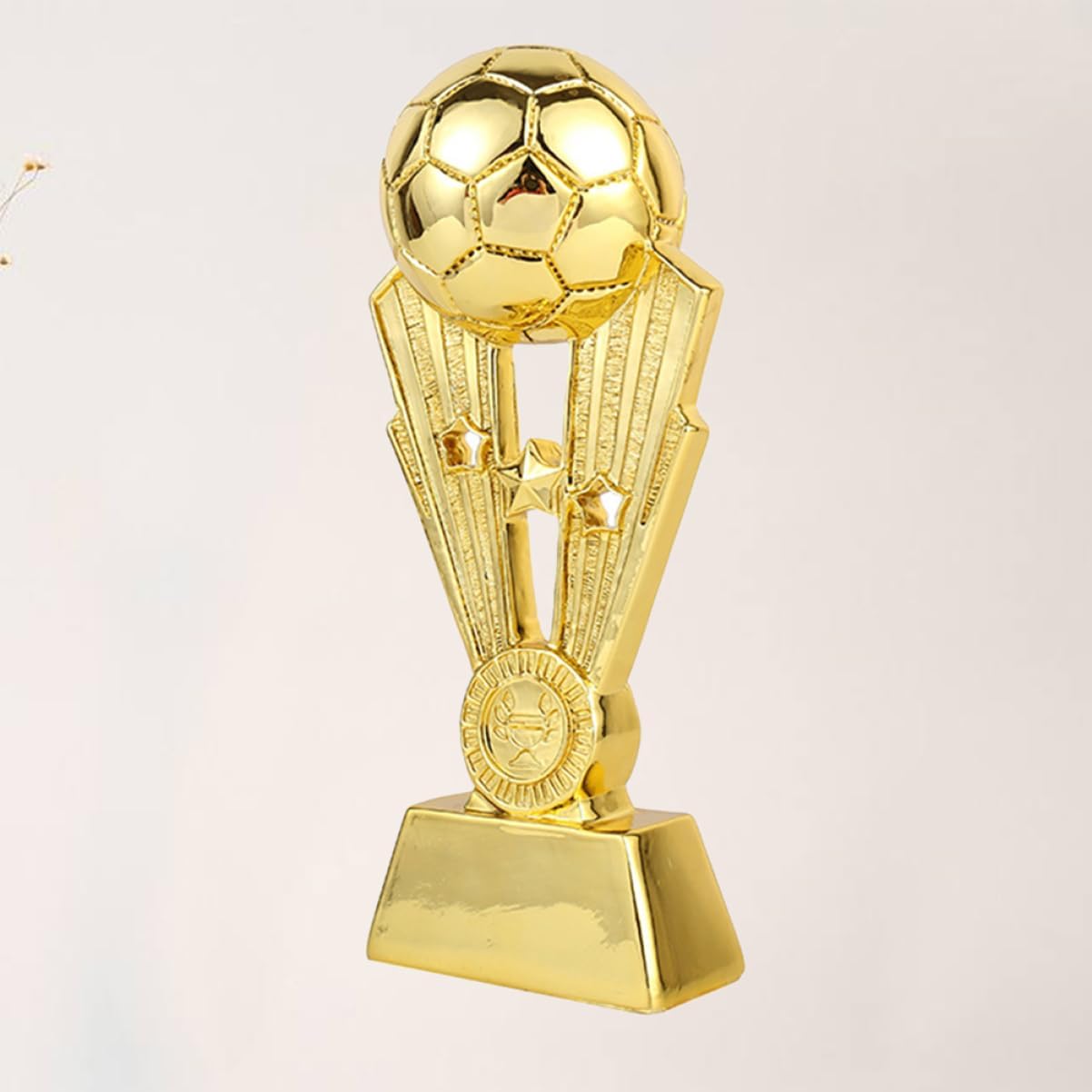 Plating Resin Soccer Trophy Award Base for School Office Kindergarten Golden Football Team Recognition Cup