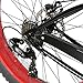 MICARGI SLUGO-SS Fat Tire Cruiser Bike for Mens & Women, Chopper Stretch Bike with Hi-Ten Steel Frame 7-Speed DISC Brake, Complete Cruiser Bicycle for Adults (BK/RED)