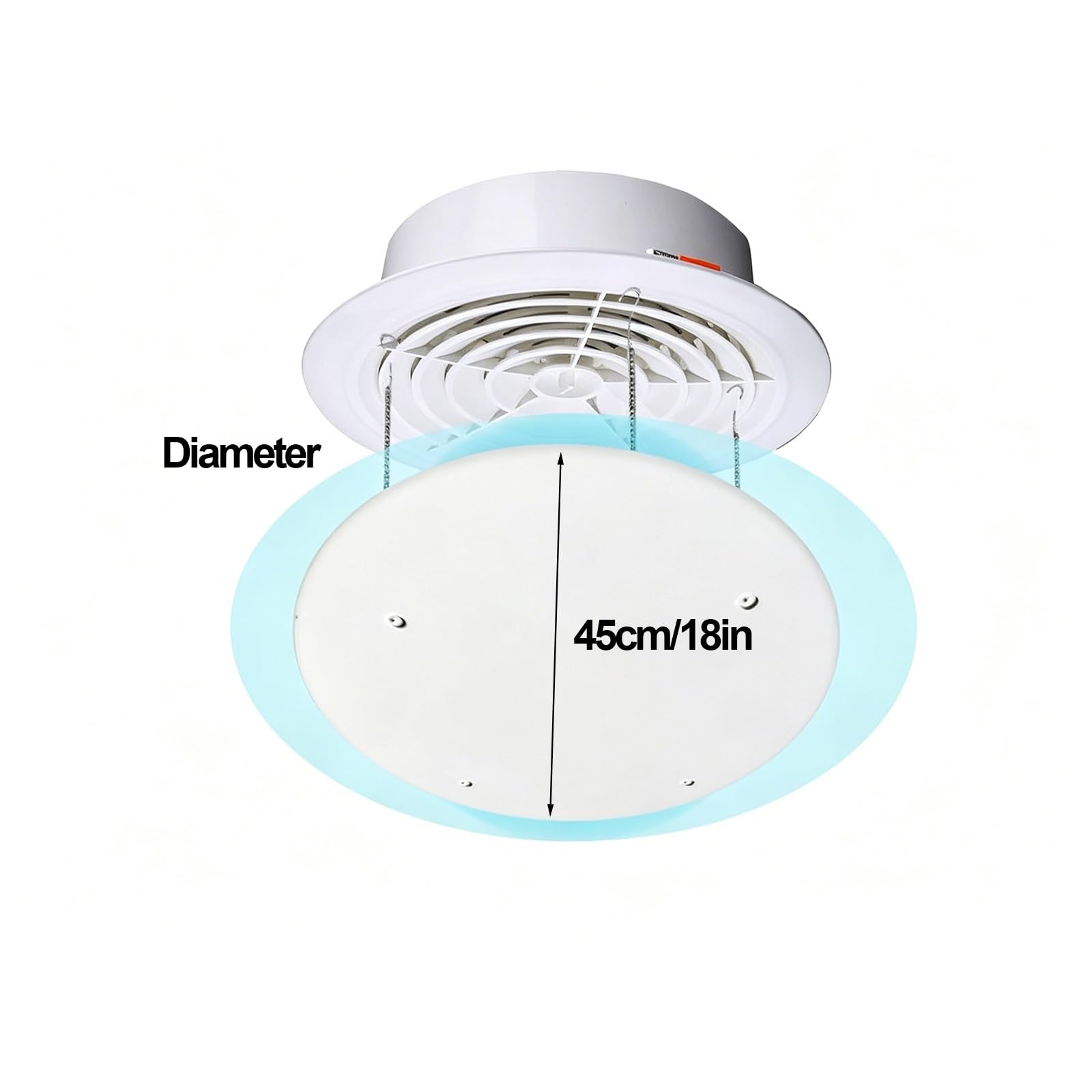Deflettore Condizionatore Rotondo, Deflettori Aria Condizionata Regolabile per Bocchetta di Ventilazione a Soffitto, Impedisce il Flusso D'aria Diretto(45cm/18in)
