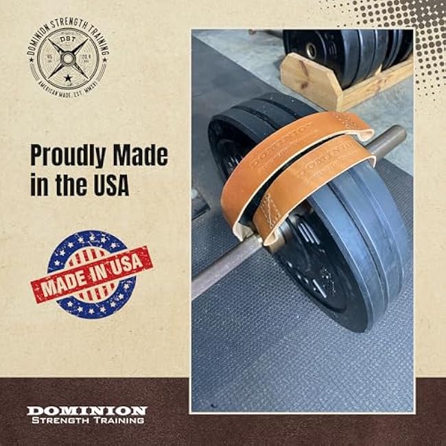 Closed Loop Lifting Straps, Premium Top Grain Vegetable Tanned Leather - Ultimate Grip Assistance for Heavy Pulls and Weightlifting