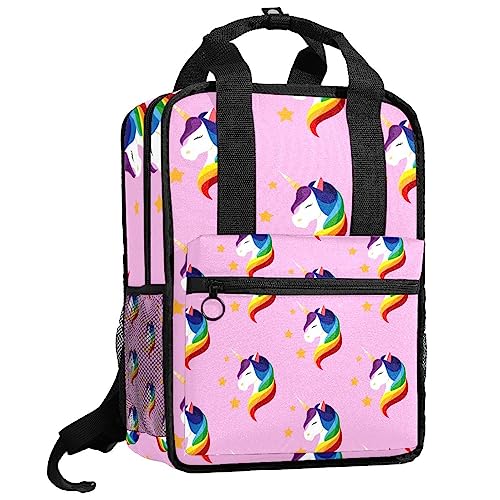 Cartable filles licorne rose 35cm avec bretelles réglables