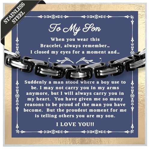 To-My-Son-Bracelet-From-Mom-Dad-Forever-Linked-Bracelet-Son-Graduation-Gift-For-Son-Adult-Son-Gift-Ideas-Son-Wedding-Gift-Idea-Men-Birthday-Gifts