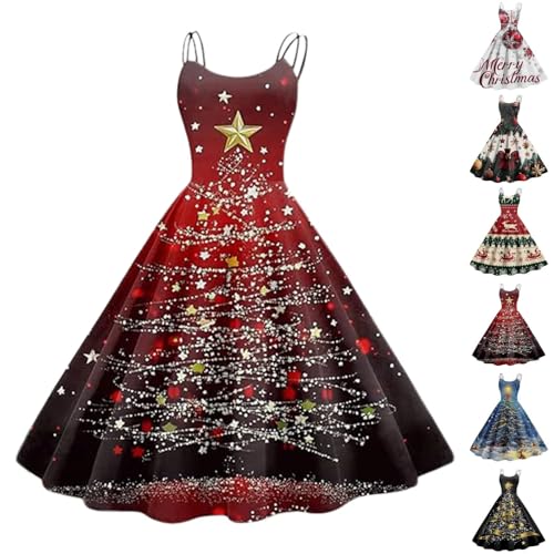 Beige Cocktailkleid Elegant für Hochzeit A Linie Neckholder Rüschenkleid Abendkleid Damen Knielang Chiffon Abschlusskleid Weihnachtskleid Damen...