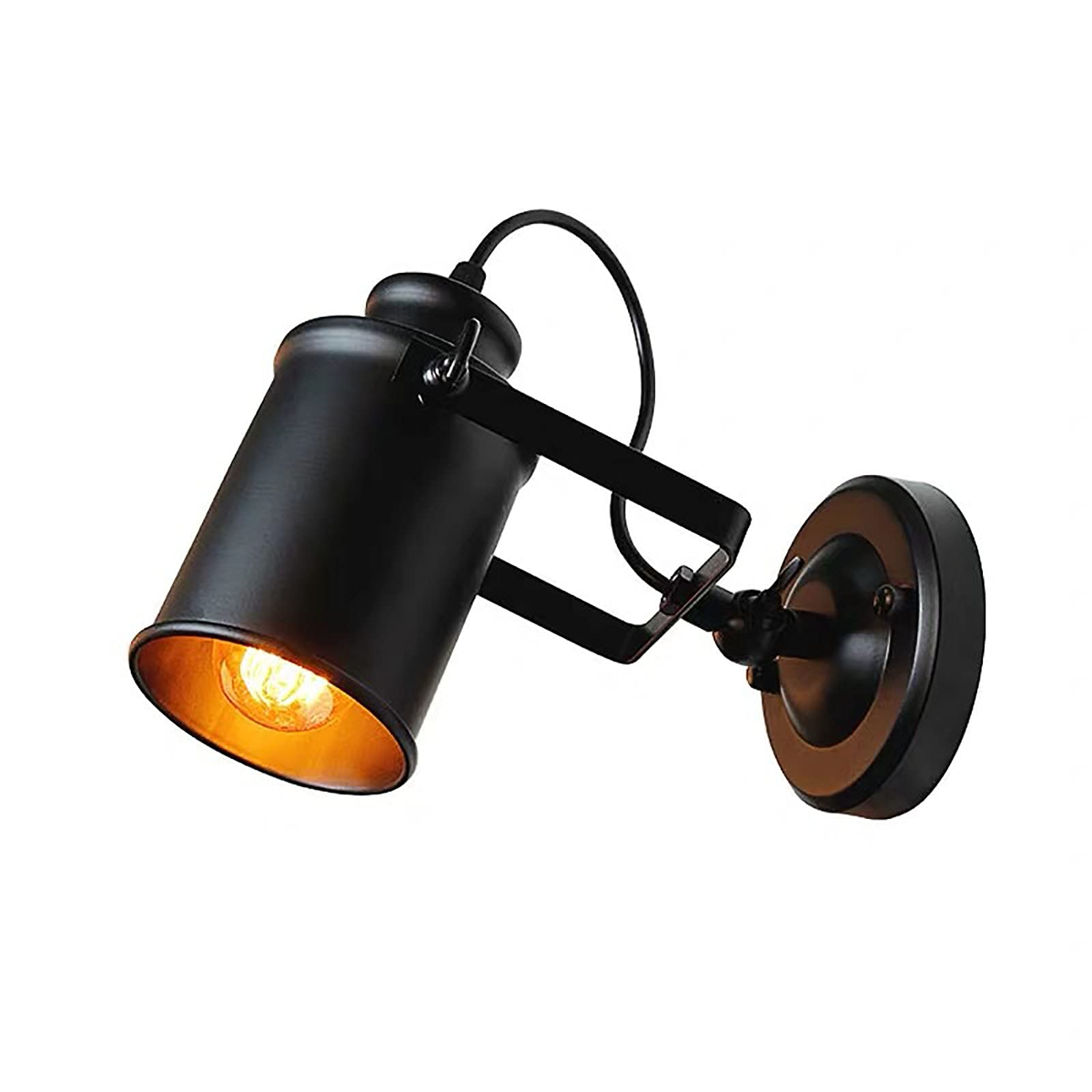 Applique Murale Rétro Projecteur Industriel, Applique Murale Réglable De Style Loft Rétro, Fer E27 Adapté pour Chambre À Coucher, Salon, Couloir, Café