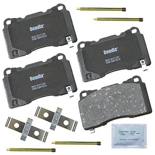 Image of Bendix Priority1 CFC1050 Disc Brake Pad Set Ceramic for Select Models Cadillac ATS,CTS,STS Camaro Viper,Mustang,GT G8,SRT Viper
