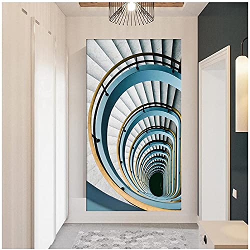 Afbeelding op canvas 60 x 120 cm zonder lijst abstract modern gebouw schilderij kunstdruk op canvas Wall Art poster foto… - Image 4