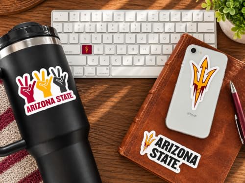 Image of Arizona State University Stickers ASU Decals Merch Sun Devils Car 14 Pc