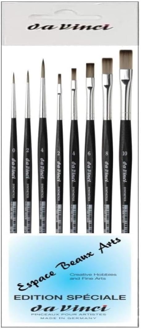 Da Vinci Schulpinselset Junior - 8 Pinsel In Bambusmatte Für Kinder & Schule