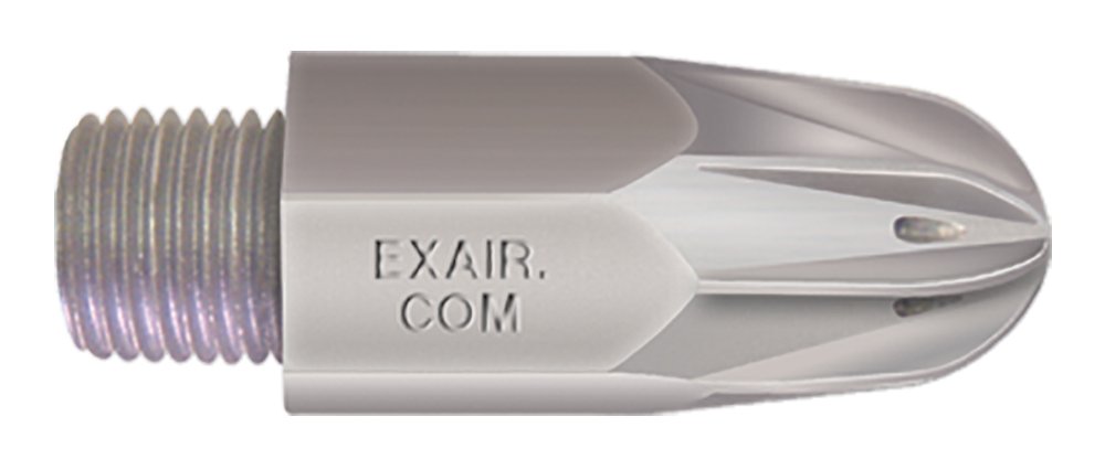 EXAIR Model 1103 Mini Super Air Nozzle, 1/8 MNPT, Zinc/Aluminum