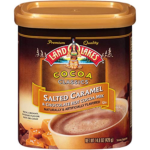 Land O Lakes Canister Hot Cocoa Mix, Salted Caramel, 14.8 Ounce - PACK OF 2