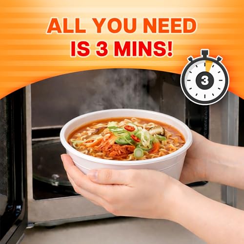 Image of Nongshim Ramen Noodles, Gourmet Instant Ramen bowl, Premium Microwavable Noodle Soup, Kimchi, 3.03 Ounce (Pack of 12)