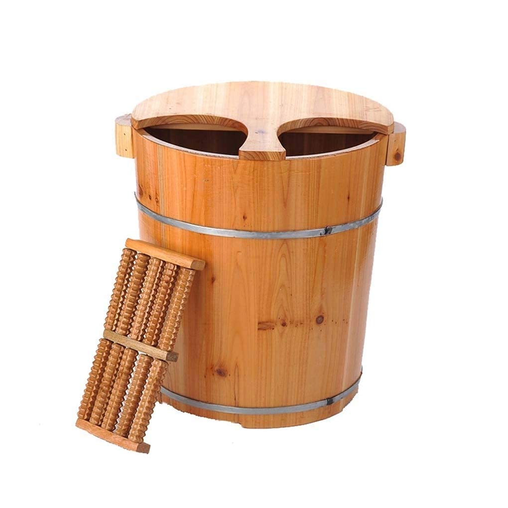 Vaschetta per pediluvio, Vaschetta per pediluvio in Legno, Secchio per Vasca per pediluvio, Massaggio, Spa, Sauna, Ammollo, Pediluvio Secchio in Legno Spa per pediluvi Lavabo per Uso Domestico