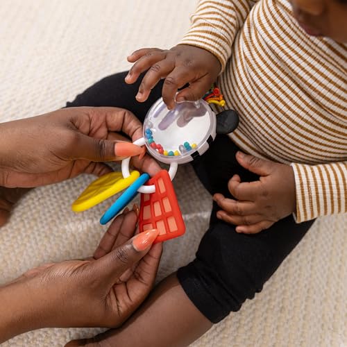 Image of Baby Einstein Shake-a-Shape Zen Teether Toy, Multisensory, Ages 3 Months and Up
