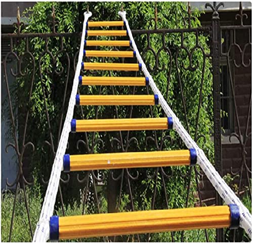 Escalera de Cuerda, escaleras de Escape contra Incendios Escalera de Cuerda de Escape contra Incendios de 2 a 6 Pisos Escalera de Rescate contra Incendios Resistente al Fuego Entrenamiento d