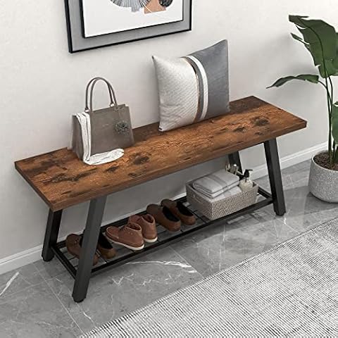 Oastreeful Industrial Rustic Storage Bench Cover