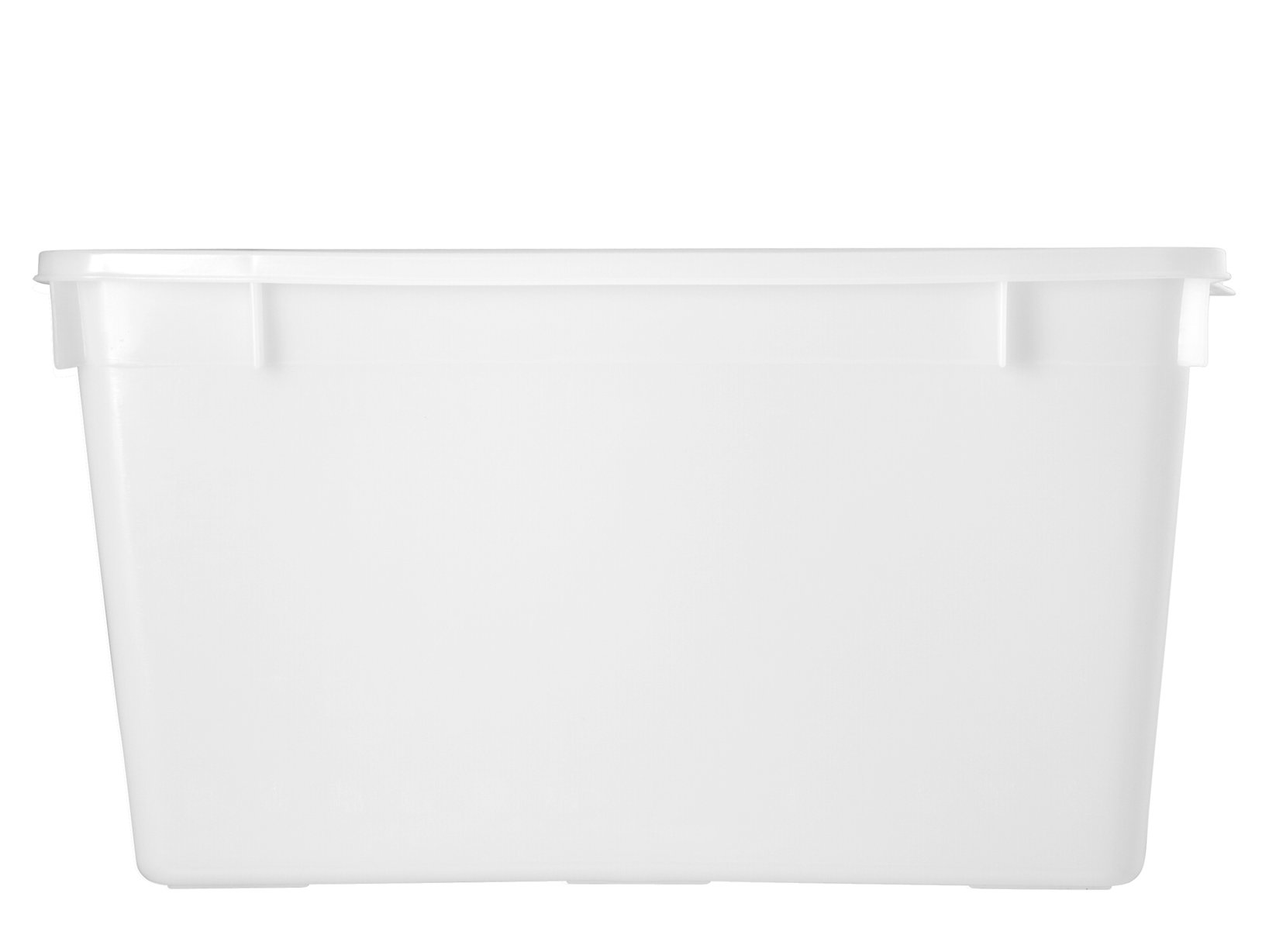 GIGANPLAST Palangana Rectangular con Agarre, Plástico, Blanco