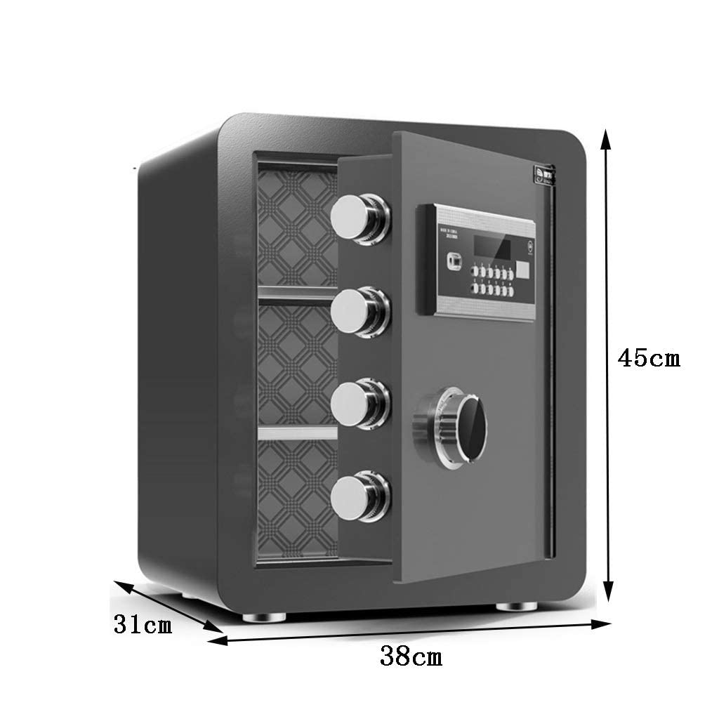 XJBTBA Cassaforte Elettronica con Password, SDeposit Interamente in Acciaio antifurto Comodino da 35 cm Stoccaggio Invisibile per Contanti/Gioielli/Documenti SCabinet