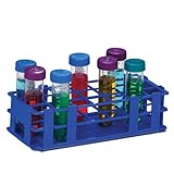 bel-art Produkte 187470004 drahtloses MagicLift-Test Tube Rack für 30 mm Tube, Polypropylen, 21 Place, blau