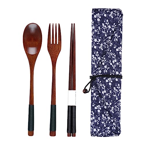 GOOHOCHY 3stück Japanisches Besteckset Aus Natürlichem Holz Mit...
