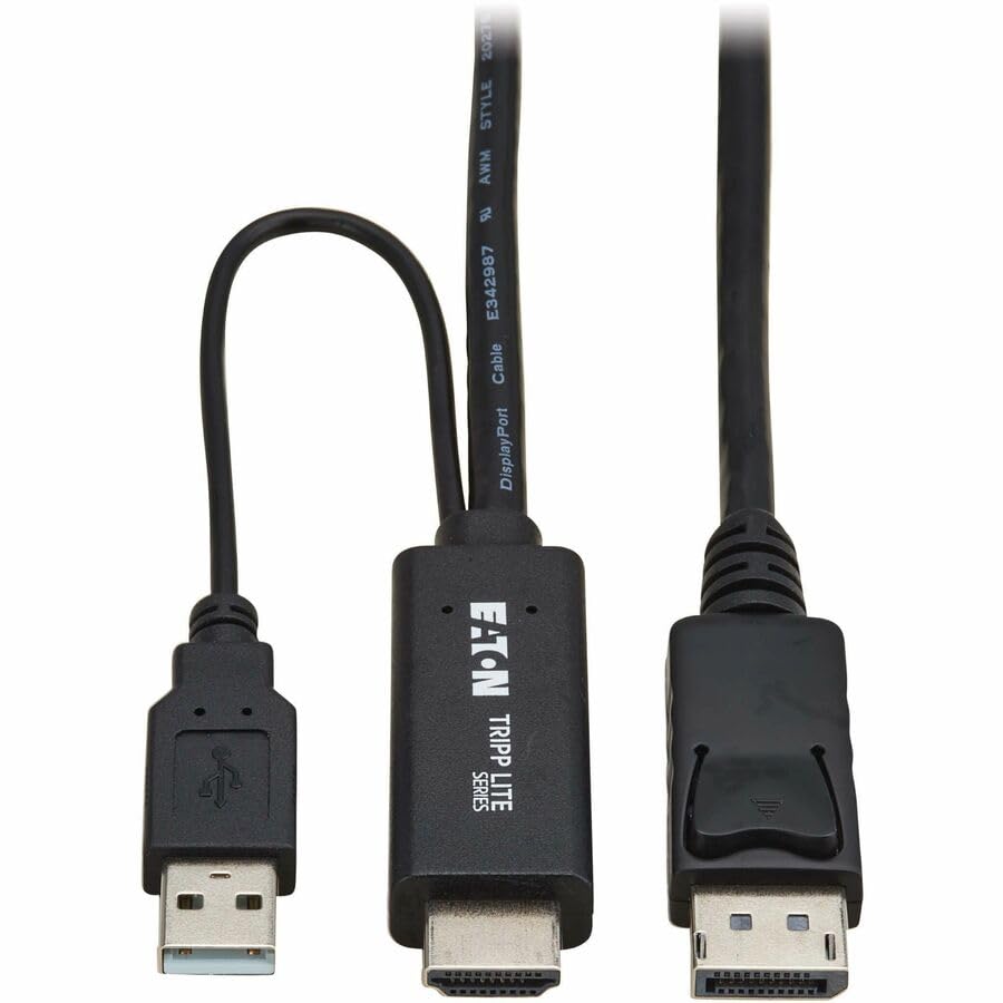 Câble adaptateur HDMI vers DisplayPort actif (M/M) - 4K 60 Hz, alimentation USB, noir, 2 m