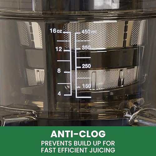 Omega Juicer Cold Press Vertical 43 RPM Slow Masticating Compact Juice Extractor for Fruits and Vegetables Quiet Operation with 3 Stage Auger Automatic Pulp Ejection and No-Drip Tap, 150-Watts, Red