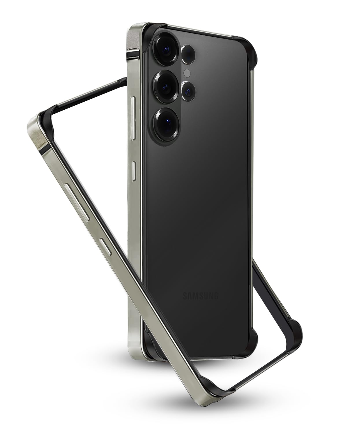 RAEGR Case | Anodized Aluminum Bumper | Edge Armor Protective Minimal Case Designed for Galaxy S26 Ultra (2026) - Natural Titanium RG10658-image-45