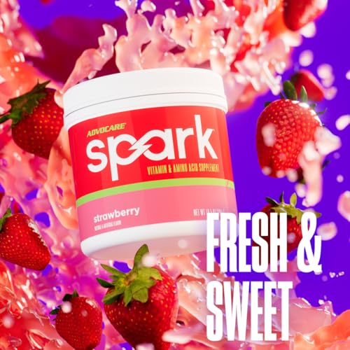 Image of AdvoCare Spark - Energy Drink Mix - Vitamin & Amino Acid Supplement - Supports Energy & Focus - Portable Immune Support - Sugar-Free - Strawberry